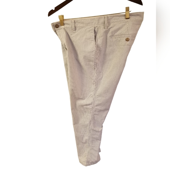 GAP Women's Girlfriend Khaki Ankle Stretch Pants Stripes Size 10 - Picture 2 of 14